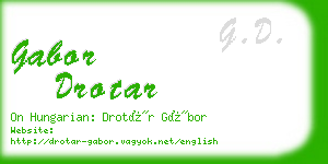 gabor drotar business card